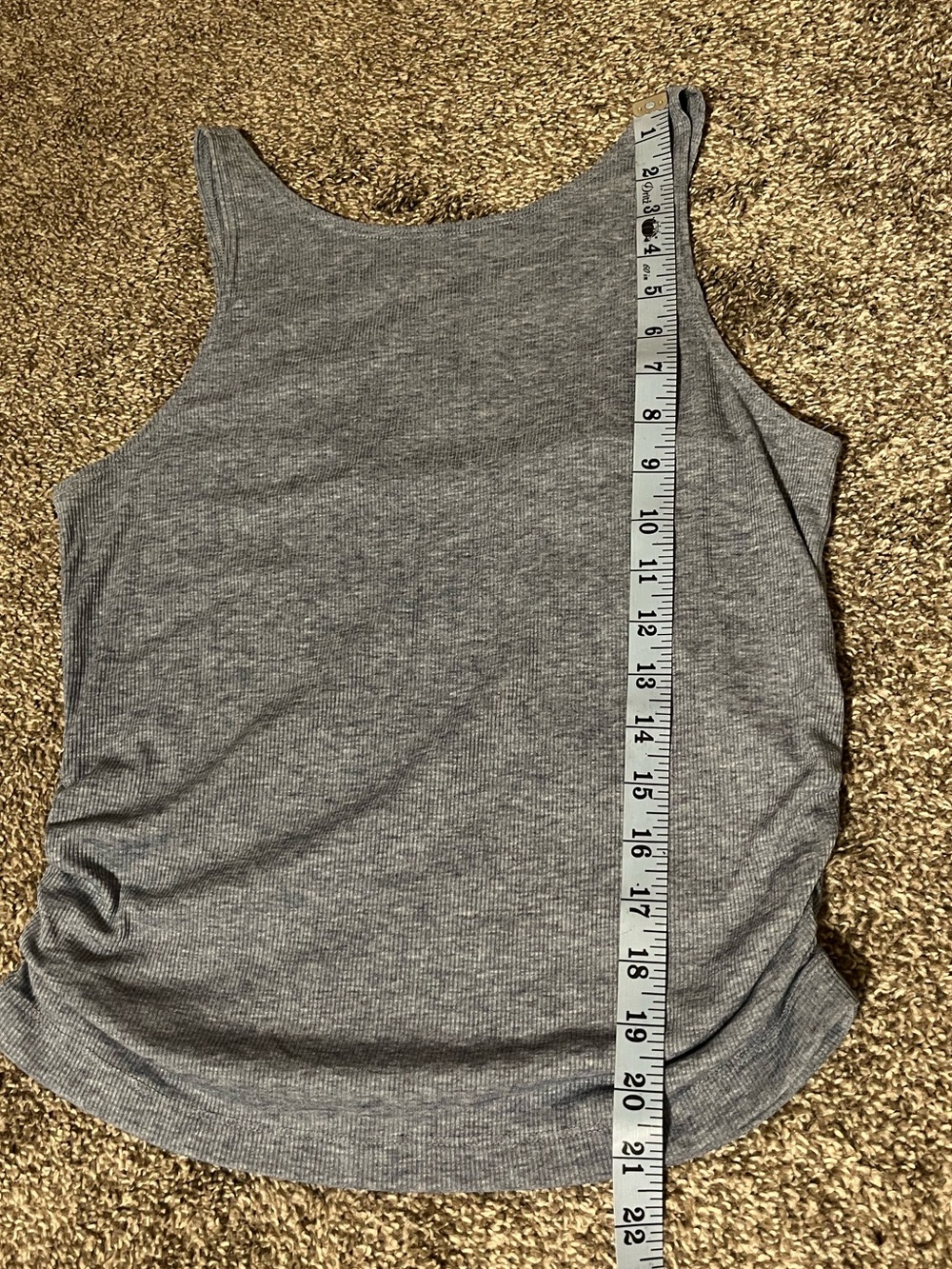 Nike Dri-Fit Light Blue Ruched Ribbed Tank Top Size Small - Picture 7 of 9